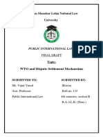 Dr. Ram Manohar Lohia National Law University: WTO and Dispute Settlement Mechansims