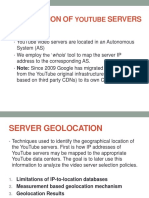 Location of Servers: Youtube