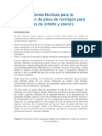 Especificaciones Técnicas para La Construcción de Pisos de Hormigón para Instalaciones de Ordeño y Anexos