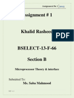 Microprocessor Theory & Interface