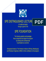 Spe Distinguished Lecturer Series Spe Foundation