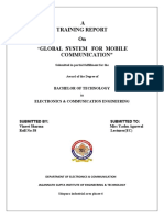 A Training Report On Global System For Mobile Communication"