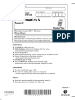 Mathematics A: Paper 3H Higher Tier