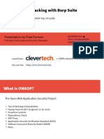 OWASP Top 10: Hacking With Burp Suite: Presentation by Chad Furman