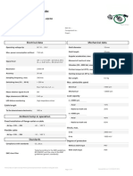 Data Sheet For Incremental Encoder: Electrical Data Mechanical Data