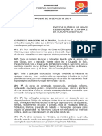 Lei 3.195 - Cã"Digo de Obras Do Municã-Pio de Altamira