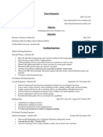 Teaching Resume