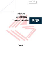 Informe de Capacitación Capacitacion Trabajo en Altura