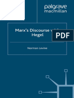 Norman Levine (Auth.) - Marx's Discourse With Hegel-Palgrave Macmillan UK (2012)