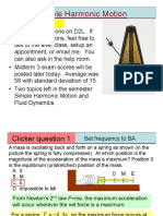 Simple Harmonic Motion: Announcements