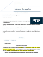 Caderno Digitado de Direito Das Obrigações