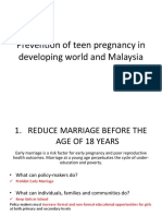 Prevention of Teen Pregnancy