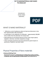 Introduction To Nanomaterials and Nano Technology