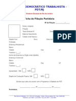 Modelo de Ficha de Filiação