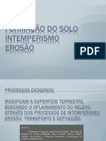 Formação Do Solo, Intemperismo e Erosão 2017 1