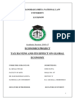 Tax Havens and Its Effect On Global Economy: Dr. Ram Manohar Lohiya National Law University Lucknow