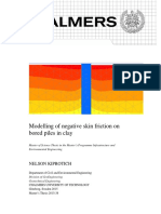 Modelling of Negative Skin Friction On Bored Piles in Clay