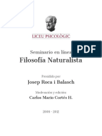 Seminario Filosofía Naturalista - Liceo Psicologico - Josep Roca I Balasch PDF