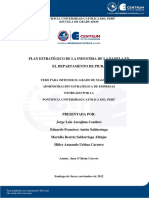 Plan Estrategico de La Industria de La Panela en El Departamento de Piura