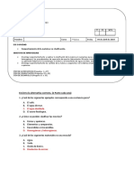 Prueba 7° - Ciencias Naturales - Comportamiento de La Materia y Su Clasificación