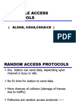 Multiple Access Protocols: (Aloha, Csma, Csma/Cd)