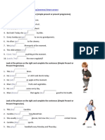 Ejercicios Present Simple Present Continuous