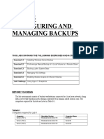 Configuring and Managing Backups: This Lab Contains The Following Exercises and Activities