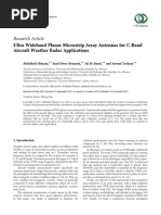 Research Article: Ultra Wideband Planar Microstrip Array Antennas For C-Band Aircraft Weather Radar Applications