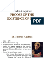 Anselm & Aquinas:: Proofs of The Existence of God