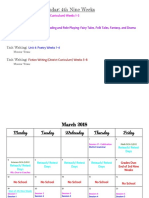 Second Grade Calendar: 4th Nine Weeks: Unit Reading: Unit Reading