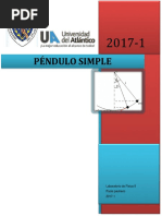 Informe Péndulo Simple