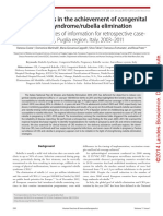 Further Efforts in The Achievement of Congenital Rubella Syndrome/rubella Elimination