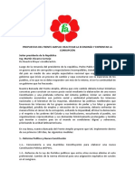 Carta A Vizcarra: Propuestas Del Frente Amplio - Reactivar La Economía y Enfrentar La Corrupción