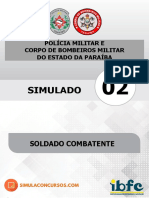 Simulado 02 Soldado - PM - CBM - PB