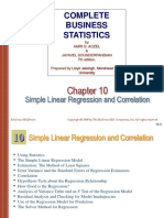 Complete Business Statistics: Simple Linear Regression and Correlation