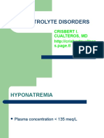 Electrolyte Disorders: Crisbert I. Cualteros, MD S.page - TL