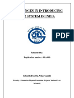 Challenges in Introducing Adr System in India