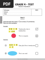 I-Learn Smart Start Grade 4 Theme 1 - Reading - Writing Test - TB