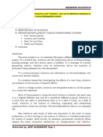 Q 1. (A) What Do You Understand by Word "Statistics", Give Out Its Definitions (Minimum by 4 Authors) As Explained by Various Distinguished Authors