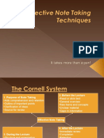 Effective Note Taking Techniques