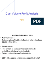 Cost Volume Profit Analysis