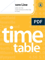 North Shore Line Timetable