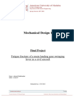 Mechanical Design 1: Fatigue Fracture of A Main Landing Gear Swinging Lever in A Civil Aircraft