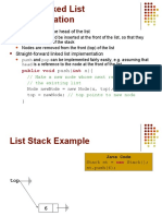 Stack: Linked List Implementation: Push and Pop at The Head of The List