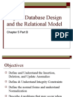 Logical Database Design and The Relational Model: Chapter 5 Part B