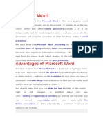 Advantages of Microsoft Word