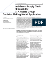 Organizational Green Supply Chain Management Capability Assessment: A Hybrid Group Decision Making Model Application