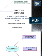 Gne 143 - Geotecnia Ambiental - Aula 01 Origem e Formacao Dos Solos