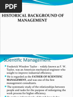 Historical Background of Management