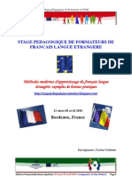 Stage Pedeagogique Des Professeurs de Fle